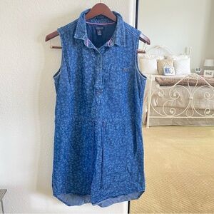 Women's U.S. Polo Assn. Blue Collared Summer Dress Size Large